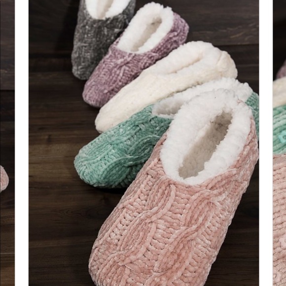 Fleece lined Chenille slippers PINK - Picture 7 of 8